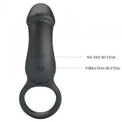 Pretty love - trae anillo vibrador con estimulador negro Pretty love - trae anillo vibrador con estimulador negro