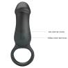 Pretty love - trae anillo vibrador con estimulador negro - 5