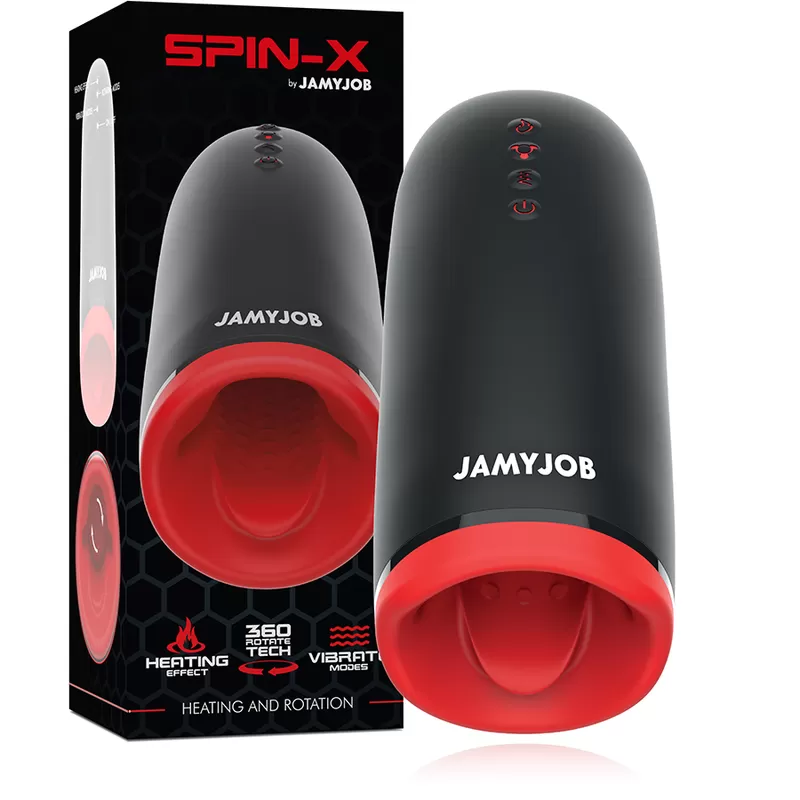 Jamyjob - spin-x masturbador con rotación y función calor - - 1