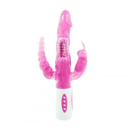 Baile - pretty bunny triple vibrador rotador