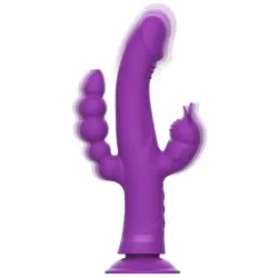 Intense - casanova vibrador rabbit silicona triple motor morado Intense - casanova vibrador rabbit silicona triple motor morado