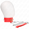 Kink - collar con correa 65 cm cuello de diamantes rojo ajustable 35-51 cm x 7 cm - 2