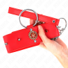 Kink - collar con correa 65 cm cuello de diamantes rojo ajustable 35-51 cm x 7 cm - 5