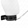 Kink - collar con correa 65 cm con tachuelas plateadas modelo 1 ajustable 36-43 cm x 5 cm - 2