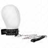 Kink - collar con correa 65 cm con tachuelas plateadas modelo 1 ajustable 36-43 cm x 5 cm - 5