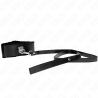 Kink - collar con correa 116 cm con tachuelas plateadas modelo 4 negro ajustable 40-48 cm x 6 cm - 1