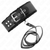 Kink - collar con correa 116 cm con tachuelas plateadas modelo 4 negro ajustable 40-48 cm x 6 cm - 4