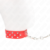 Kink - collar con correa 65 cm remache anilla rojo ajustable 36-50 cm x 3.8 cm - 3