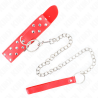 Kink - collar con correa 65 cm remache anilla rojo ajustable 36-50 cm x 3.8 cm - 5
