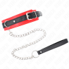 Kink - collar con correa 65 cm modelo básico modelo 3 rojo 53 x 5 cm - 5