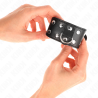 Kink - muñequeras con doble línea de tachuelas ajustable negro - 3