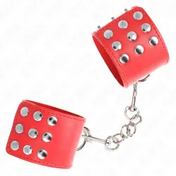 Kink - muñequeras con cierre a presión ajustable rojo 19-24 cm x 5.5 cm