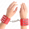 Kink - muñequeras con cierre a presión ajustable rojo 19-24 cm x 5.5 cm - 4