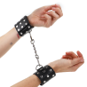 Kink - muñequeras con cierre a presión lleno de tachuelas ajustable negro 19-24 cm x 5.5 cm - 1