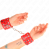 Kink - muñequeras con cierre a presión lleno de tachuelas ajustable rojo 19-24 cm x 5.5 cm - 4