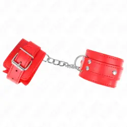 Kink - muñequeras con 3 anillas en d ajustable rojo 17.5-25 cm x 6 cm