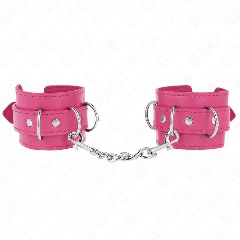 Kink - muñequeras con 3 anillas en d ajustable rosa 17.5-25 cm x 6 cm
