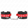 Kink - muñequeras negro con correa rojo ajustable 17-28 cm x 6 cm - 1