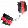 Kink - muñequeras negro con correa rojo ajustable 17-28 cm x 6 cm - 2