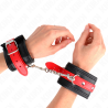 Kink - muñequeras negro con correa rojo ajustable 17-28 cm x 6 cm - 4