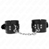 Kink - muñequeras negro con correa negro ajustable 17-28 cm x 6 cm - 1