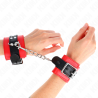 Kink - muñequeras rojo con correa negro ajustable 17-28 cm x 6 cm - 4