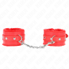 Kink - muñequeras forradas premium rojo con correa rojo ajustable 17-29 cm x 6 cm - 1