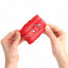 Kink - muñequeras forradas premium rojo con correa rojo ajustable 17-29 cm x 6 cm - 3