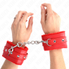 Kink - muñequeras forradas premium rojo con correa rojo ajustable 17-29 cm x 6 cm - 4