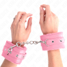 Kink - muñequeras forradas premium rosa con correa rosa ajustable 17-29 cm x 6 cm - 4