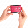 Kink - muñequeras forradas premium negro con correa fucsia ajustable 17-29 cm x 6 cm - 3