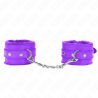 Kink - muñequeras forradas premium violeta con correa violeta ajustable 17-29 cm x 6 cm - 1