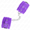 Kink - muñequeras forradas premium violeta con correa violeta ajustable 17-29 cm x 6 cm - 2
