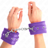 Kink - muñequeras forradas premium violeta con correa violeta ajustable 17-29 cm x 6 cm - 4