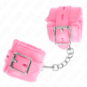 Hebillas y forro rosa de las muñequeras Kink