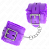 Kink - muñequeras forradas con agujeros cuadrados violeta y correa violeta ajustable 17-29 cm x 6 cm - 2