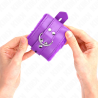 Kink - muñequeras forradas con agujeros cuadrados violeta y correa violeta ajustable 17-29 cm x 6 cm - 3