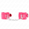 Kink - muñequeras fucsia con detalles en fucsia ajustable 20-28 cm x 5.5 cm - 1