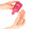 Kink - muñequeras fucsia con detalles en fucsia ajustable 20-28 cm x 5.5 cm - 3
