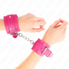 Kink - muñequeras fucsia con detalles en fucsia ajustable 20-28 cm x 5.5 cm - 4