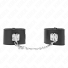 Kink - muñequeras fijas con cadena 30 cm y cierre candado negro ajustable 16-23 cm x 5.5 cm - 1