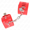 Kink - muñequeras con cierre candado rojo ajustable 16-23 cm x 5.5 cm - 2