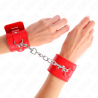 Kink - muñequeras con cierre candado rojo ajustable 16-23 cm x 5.5 cm - 4