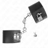 Kink - muñequeras con cierre candado negro ajustable 16-23 cm x 5.5 cm - 2