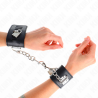 Kink - muñequeras con cierre candado negro ajustable 16-23 cm x 5.5 cm - 4