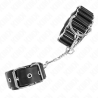 Kink - muñequeras finas en forma de bisagra negro ajustable 16-22 cm x 3.5 cm - 2