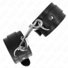 Kink - muñequeras simples con fila de remaches negro ajustable 17-28 cm x 5 cm - 2