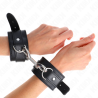 Kink - muñequeras simples con fila de remaches negro ajustable 17-28 cm x 5 cm - 4
