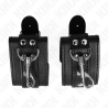 Kink - muñequeras estilo mazmorra con cerradura negro ajustable 21-28 cm x 5.5 cm - 4
