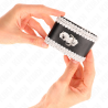 Kink - muñequeras negro con encaje decorativo blanco ajustable 20-23 cm x 5.5 cm - 3
